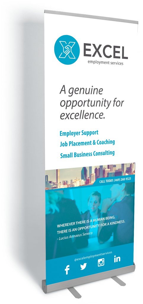 Excel retractable banner