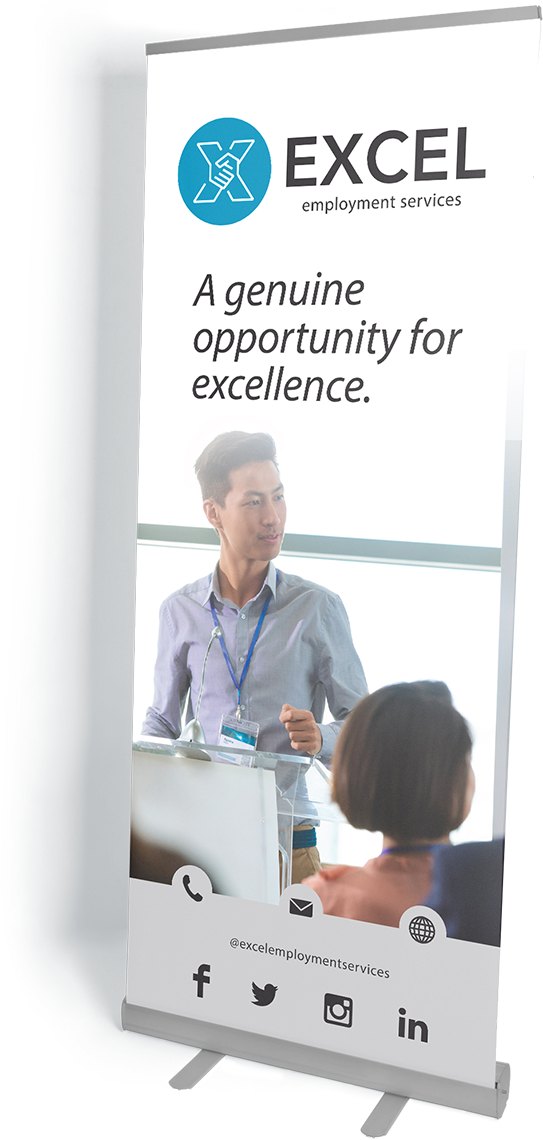 Excel retractable banner, second design